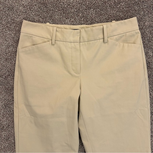 Theory Womens Izelle Chino Pants Size 4 Beige 30" inseam Stretch Made in USA EUC - Picture 3 of 16